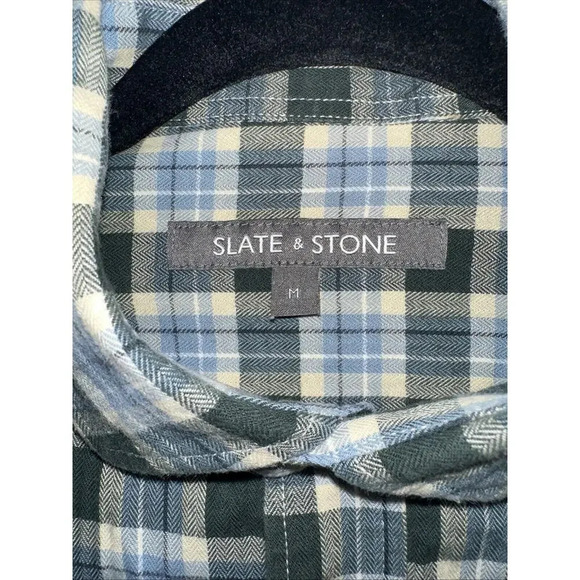 Slate & Stone Plaid Collared Button Down Womens Sz M Outdoors Everyday Essential - Picture 2 of 6